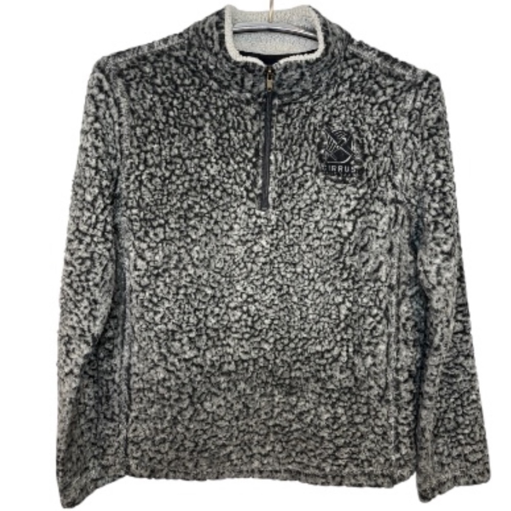 Cirrus Aircraft Insignia Gray Sherpa Quarter Zip Pullover by MV Sport, Size M